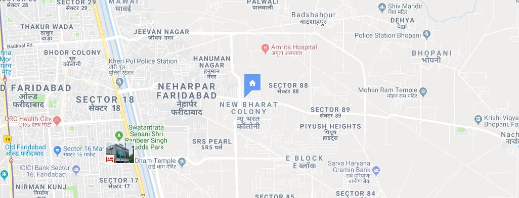 floridaa faridabad location map